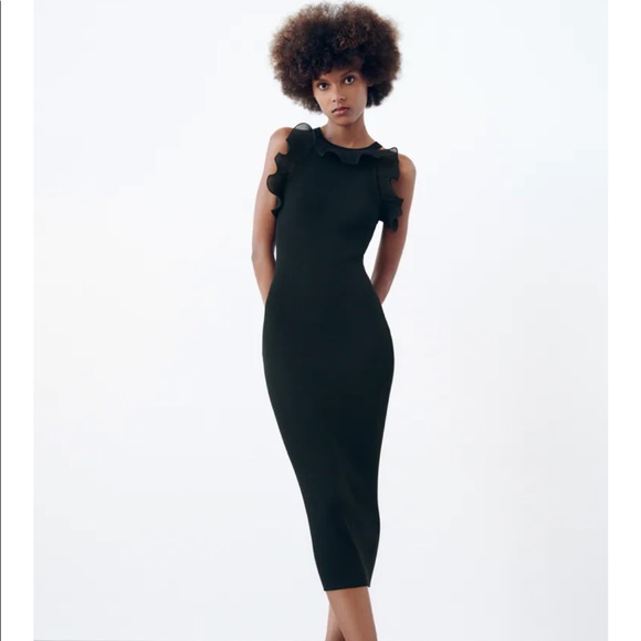 Zara Ruffled knit dress - Picture 3 of 3